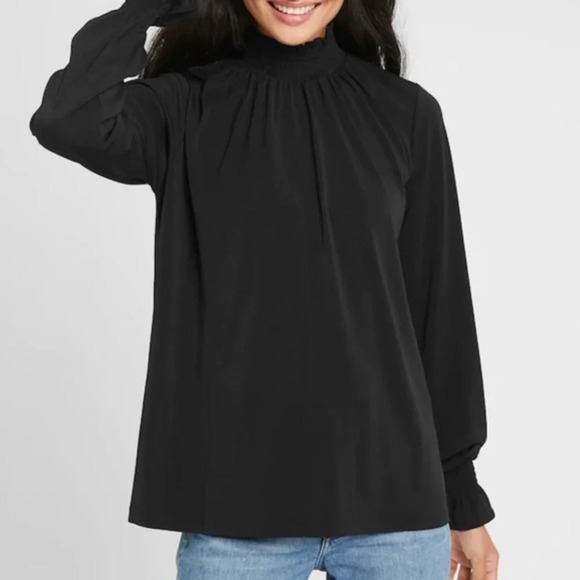 Banana Republic mock neck top - Picture 1 of 16